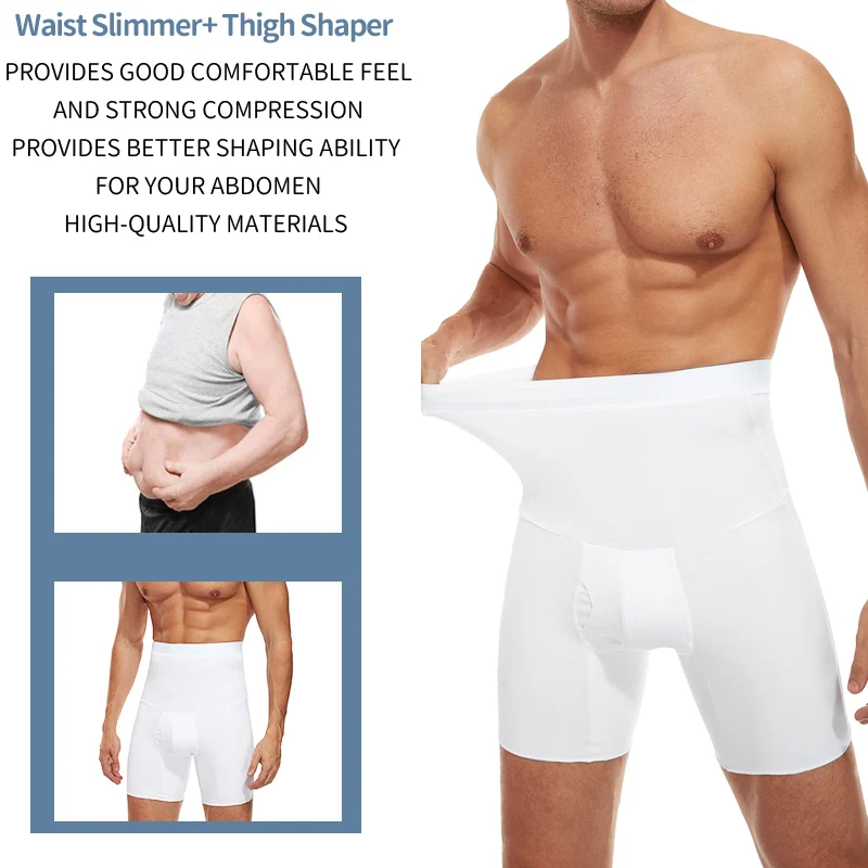 SlimMe High-Waist Control Seamless Shapewear Leggings - Mens - Male