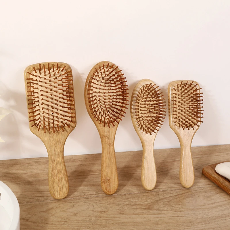 

1PC Wood Air Cushion Massage Comb Paddle Cushion Hair Loss Massage Brush Hairbrush Comb Scalp Hair Care Healthy Bamboo Comb