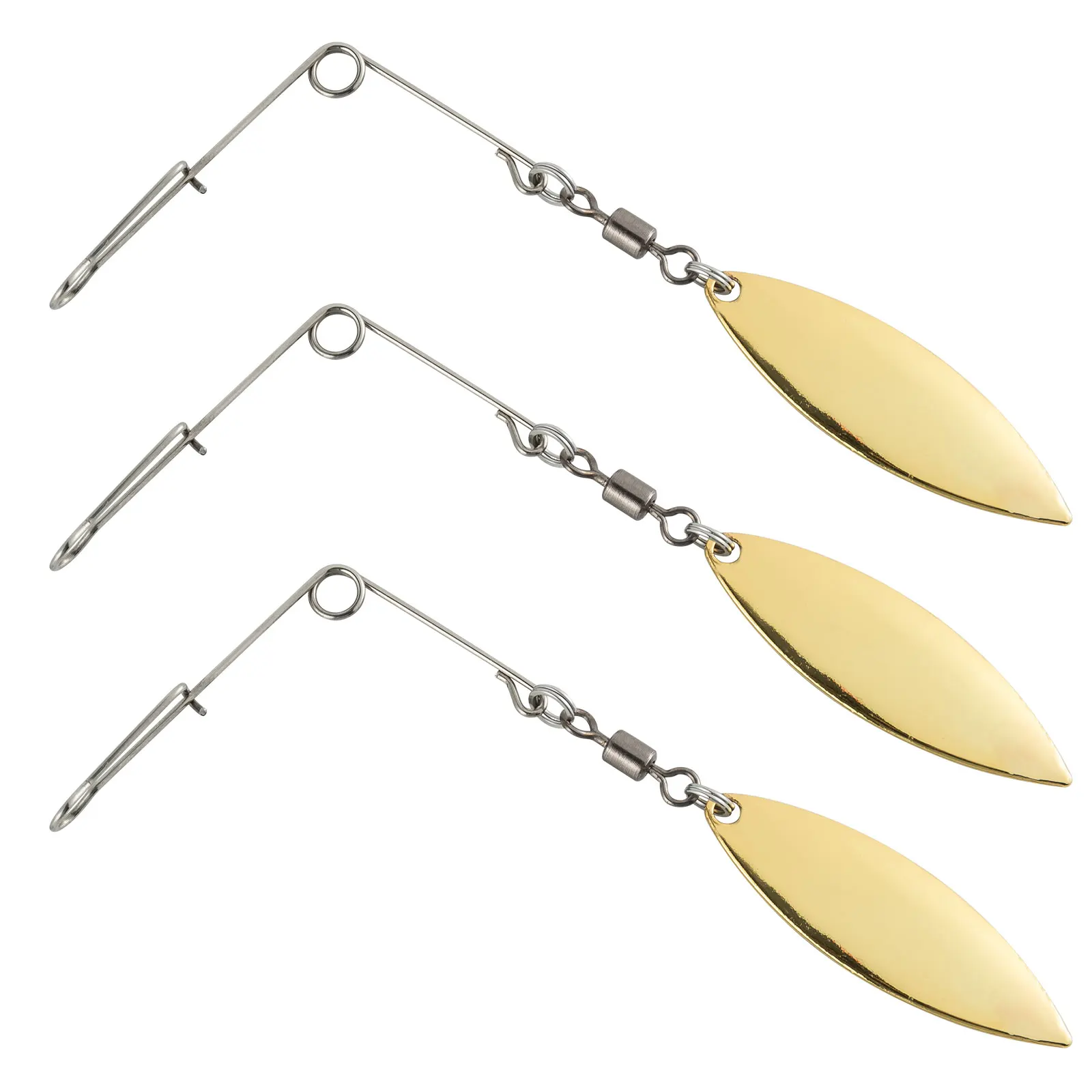 20pcsFishingSpinnerbaitWirewithWillowBladeSwivelSpinnerLure