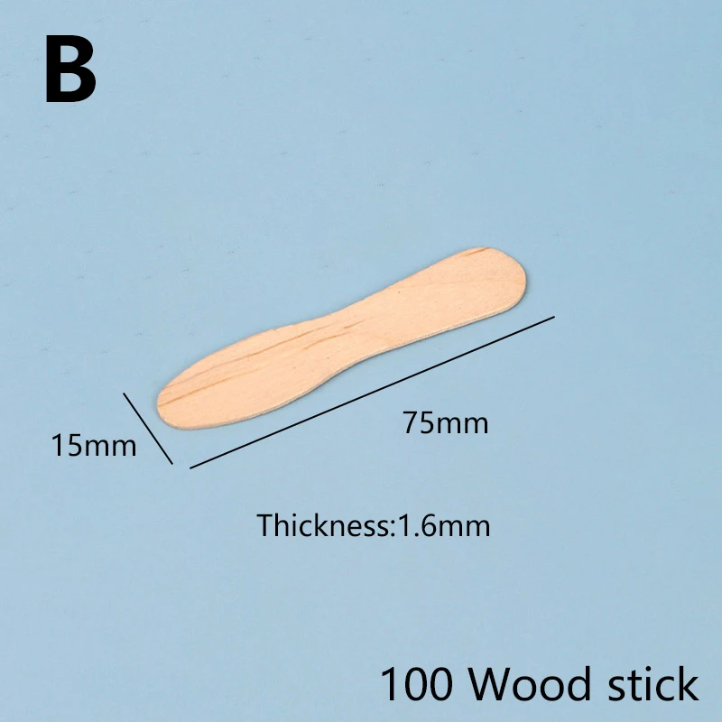 Description Picture 3 of item50/100Pcs Ice Cream Sticks Wooden Popsicle Dessert Spoons Popsicle Sticks Hand Crafts DIY Ice Cream Lolly Making Tools