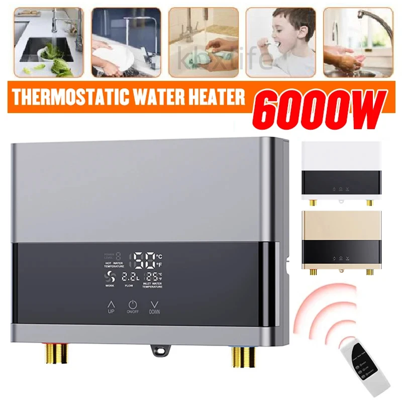 110V 220V Instant Hot Water Heater Bathroom Kitchen Wall Mounted