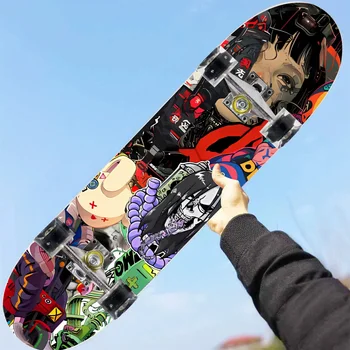 Adesivo decorativo per skateboard, creativo e di tendenza, autoadesivo per skateboard a quattro ruote.