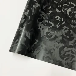 Glossy Black Cosmic Hex Forged Carbon Fiber Vinyl Wrap for Vehicle Accessories (Black Ghost Carbon)