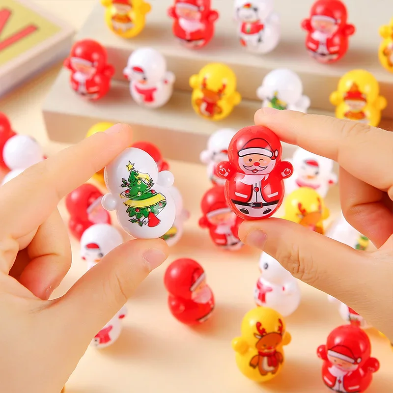 Mini Christmas Santa Claus Tumbleweed Toy Educational Cartoon Cute Mini Kindergarten Gift Toy for Children