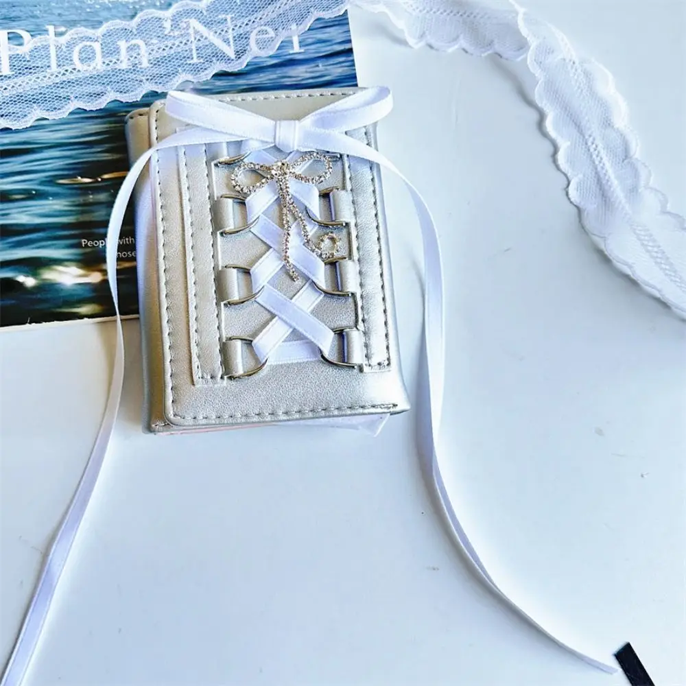Casual New Y2k Silver Sweet Wallets Strap-on Designer Original Cute Wallet Korean Style Ballet Style Pouch Women Girl 2