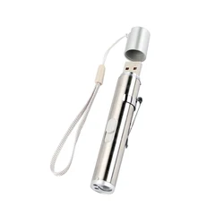 Enhanced Rechargeable 3 - in - 1 Multifunctional Flashlight with Infrared and UV Lighting for Teaching and Pet Training (Silver)