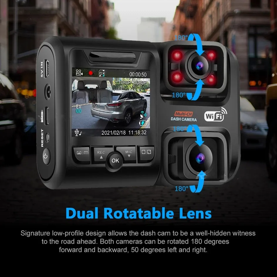 

D30H Logger Dual Lens Car DVR 4K 2160P WIFI GPS Novatek 96663 Chip Sony IMX323 Sensor Night Vision Dual Camera Dash Cam Recorder