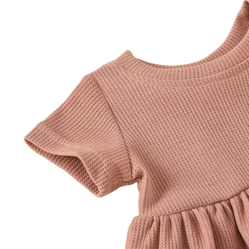 Cotton Linen Baby Girl Summer Shorts Suit