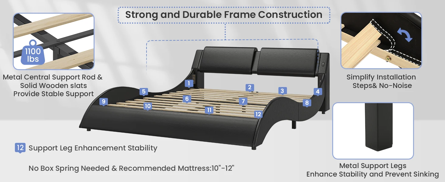 California King Led Bed