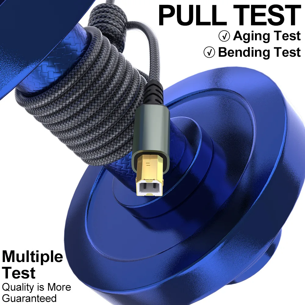 USB 타입 C - USB B 프린터 스캐너 케이블 그레이 코드 (캐논, 엡손, HP, 삼성, 유니버설, 사무용 데이터 전송 와이어)