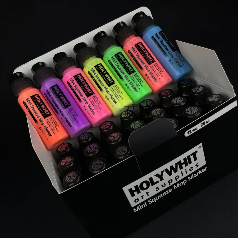Mini Graffiti Flow Paint Pen - Waterproof Round Tip Fluorescent Art Marker