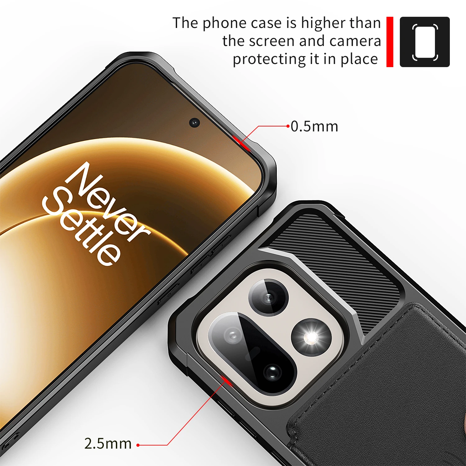 Luxury Leather Magnetic Phone Case with Card Slots and Shockproof Wallet Lens Protection Cover