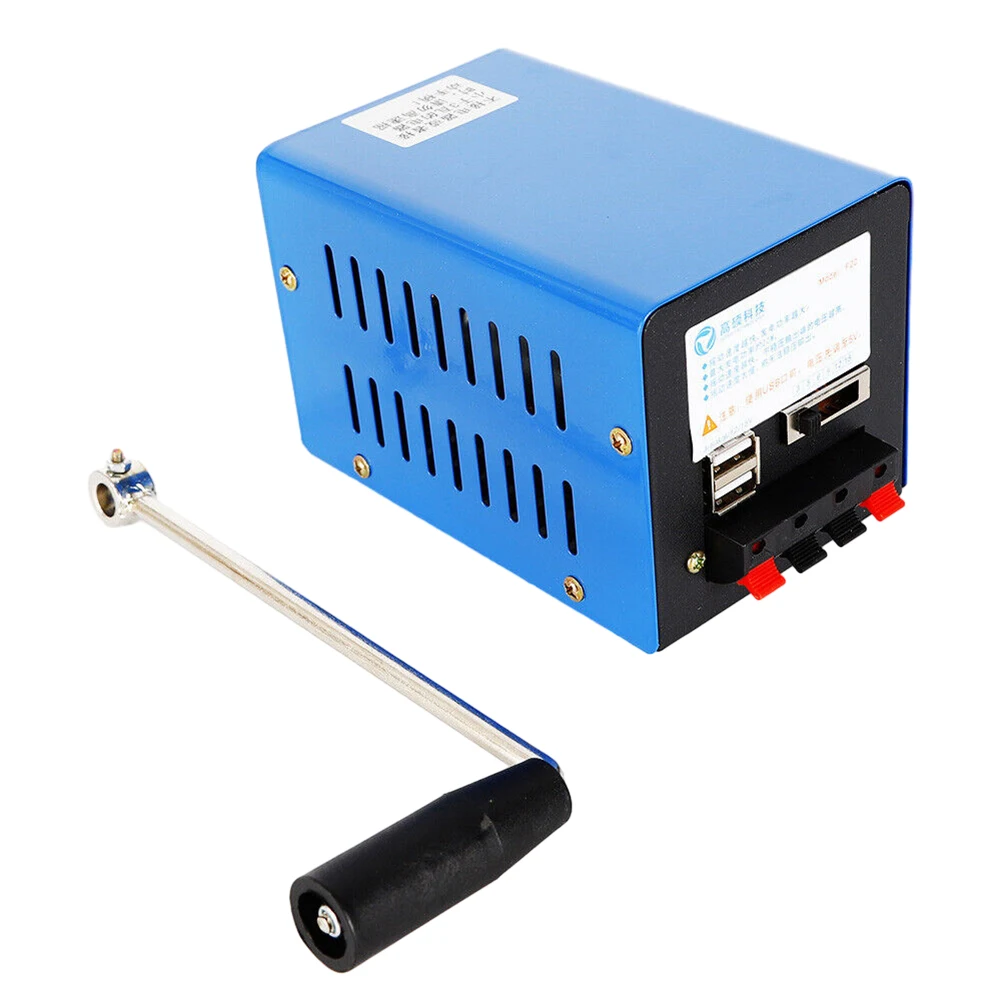 

Hand Crank Generator Dynamo Emer Gency Generator 12/15V USB Charging Portable 20W Power Generation Rechargeable Power Supply