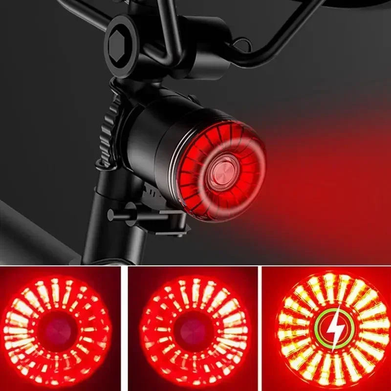 BicycleRearLightWaterproofLEDMountainBikeTailLightsUSB