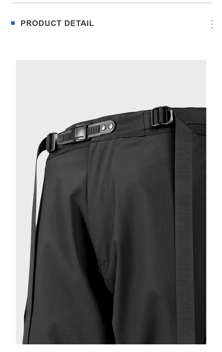 Reindee lusion 22ss Functional structural loose pants waist adjustment 3d cut design nylon techwear gorpcore