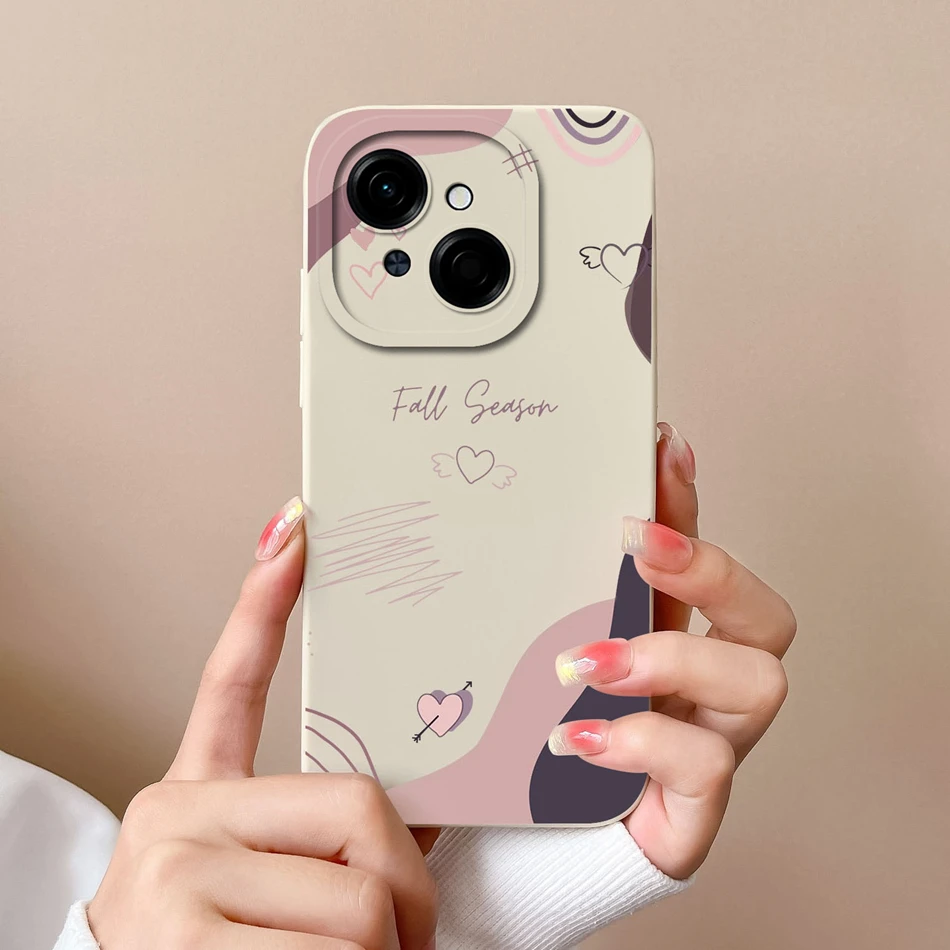 Tecno Fashion Phone Case - Soft Liquid Silicone Anti-Drop Housing