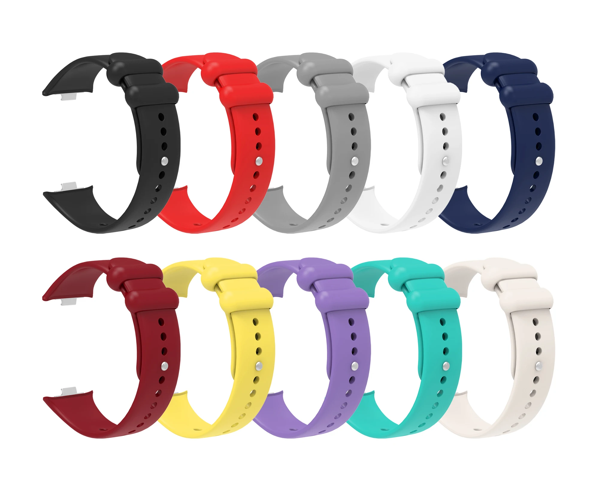 Original Xiaomi Mi Band 8 Strap Silicone Leather Wristband Chain Bracelet