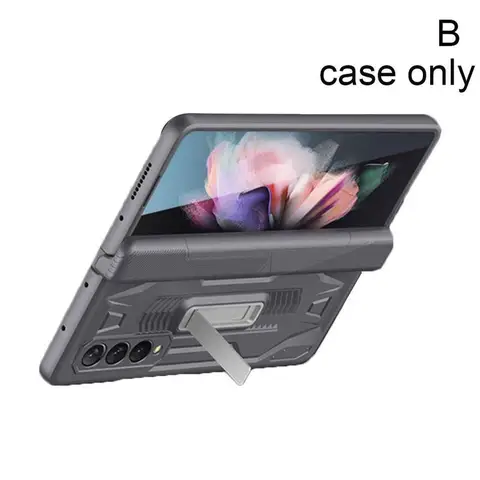 For Samsung Zfold3 Mobile Phone Shell Magnetic Suction Personality Creative W22 All-inclusive Bracket Shell With F S0B4