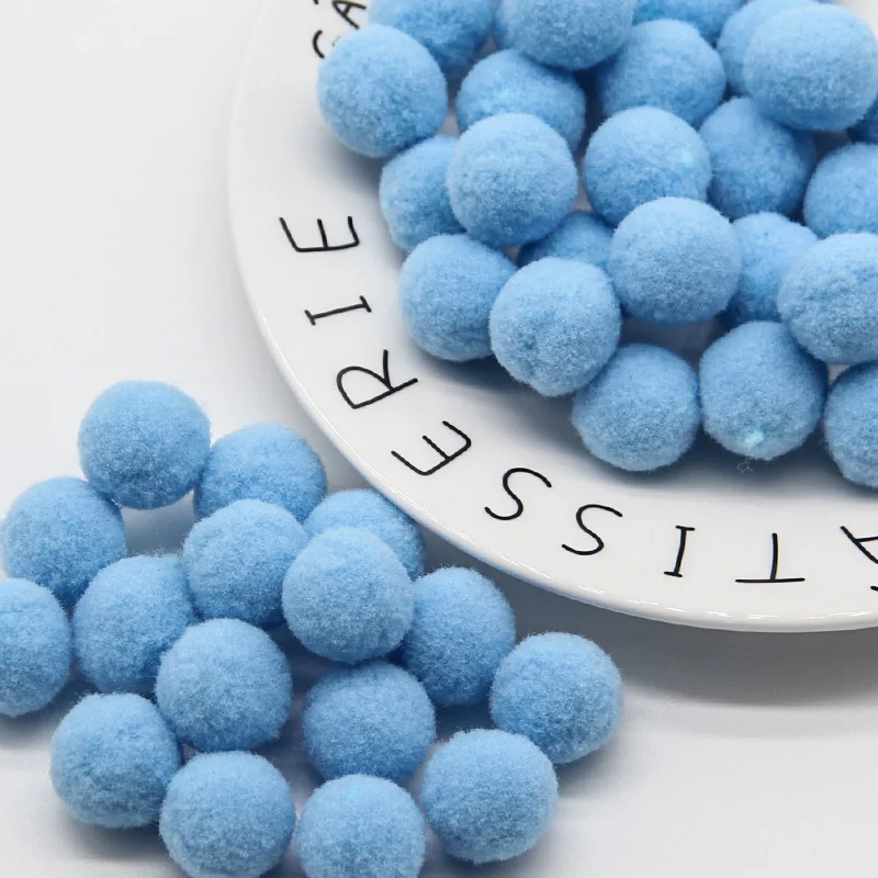 Pompones suaves de 8, 10, 15, 20, 25 y 30 mm, bolas de pompones de piel esponjosa, pompones para decoración de bodas, juguetes para niños hechos a mano, suministros para manualidades de costura