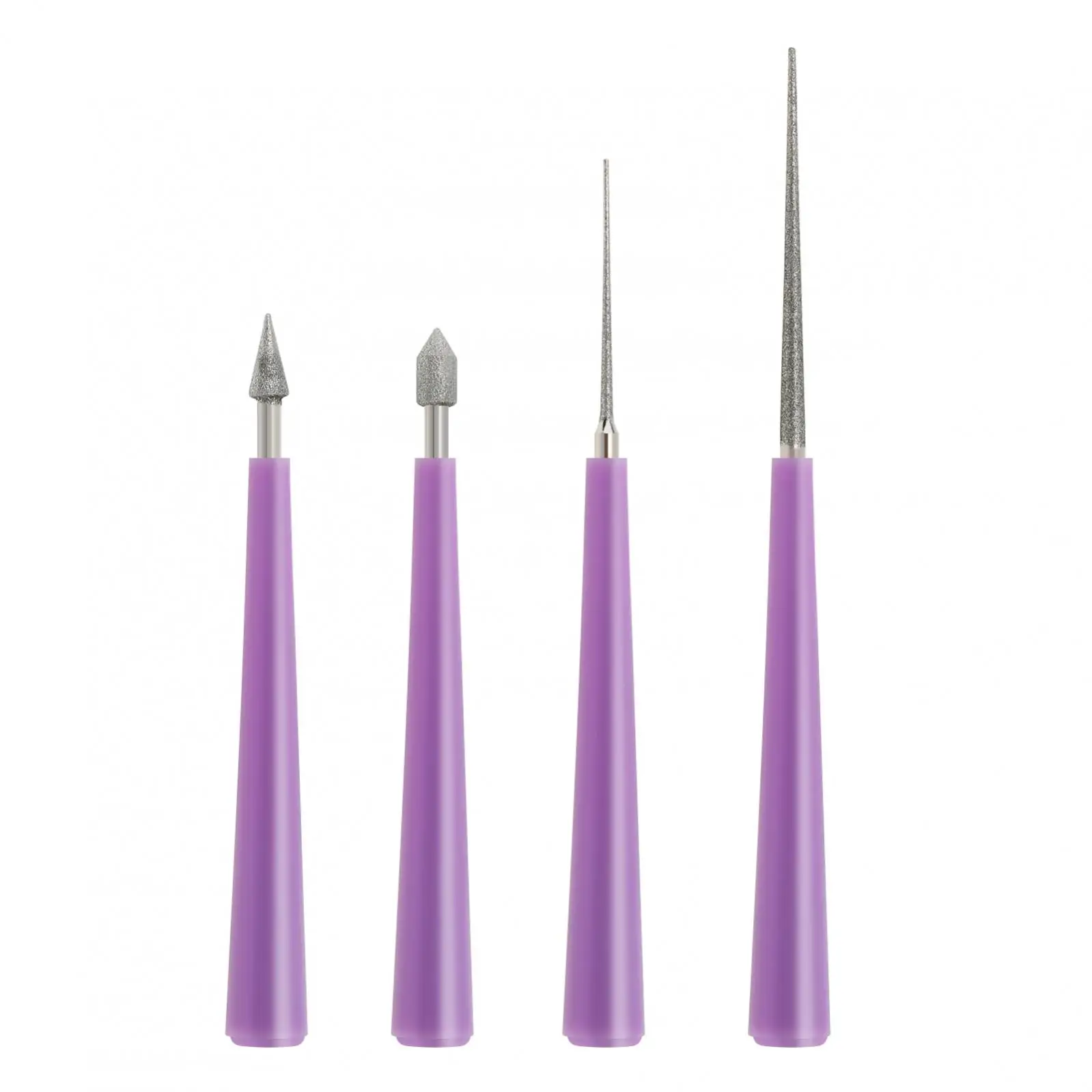 Description Picture 2 of item4 Pcs Needle Files Set Diamond Tipped Pearl Bead Reamer Burr Beading for DIY Jewelry Making ABS Handle Beading Hole Hand Tools