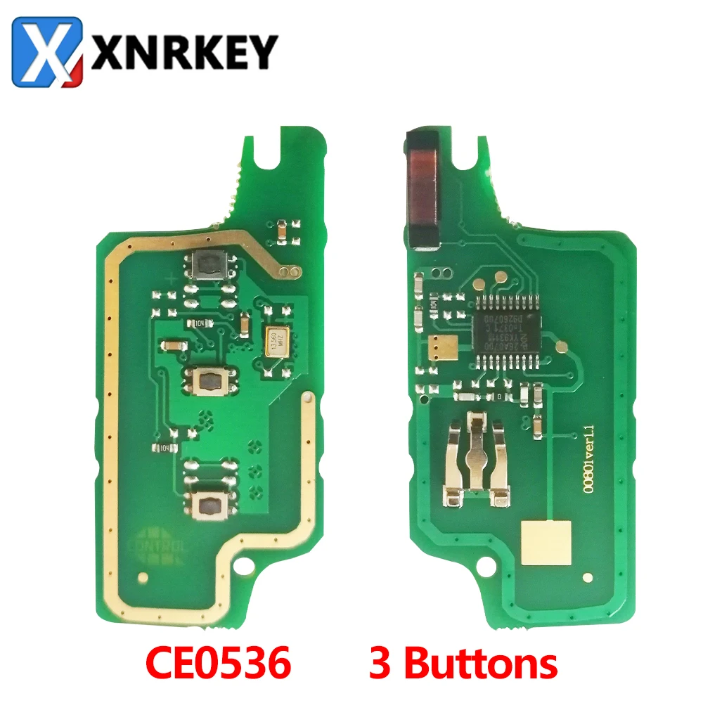 XNRKEY 3 Button Remote Car Key Electronic Circuit Board ASK For Peugeot 407 407 307 308 2007 SW For Citroen C2 C4 C5 CE0536 qcontrol car control remote key electronic circuit board for opel zafira b 2005 2013 vauxhall astra h 2004 2009