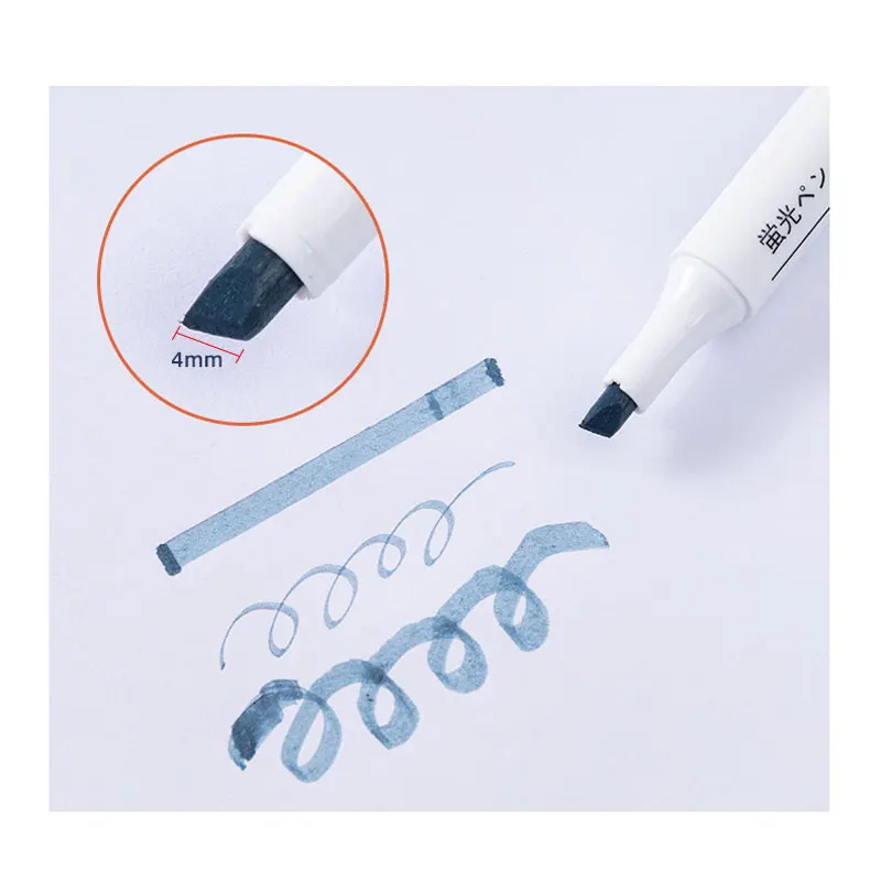 마카롱 카와이 컬러 하이라이터 펜, 레트로 모란디 아트 마커, 형광 펜, 저널 페인팅 문구, 6 개/세트