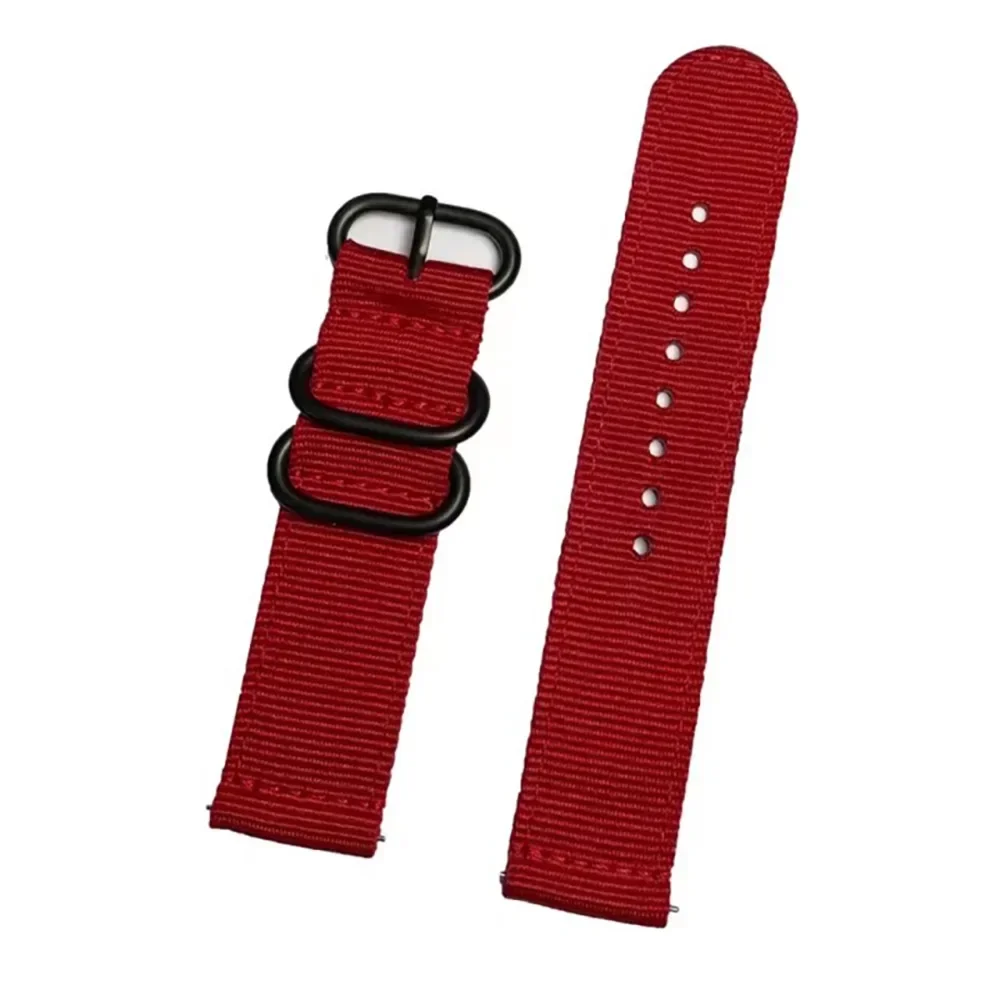 Premium Fabric Nylon Sport Loop Strap, 18-24mm Adjustable Band in Vibrant Colors