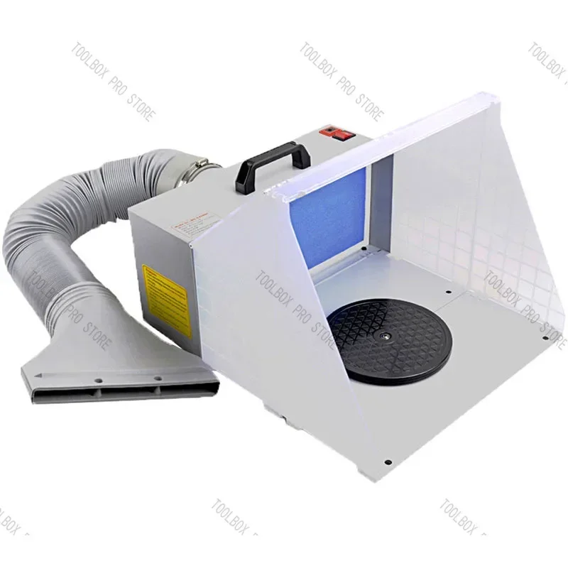 25W Portable Airbrush Spray Booth Set Foldable Paint Spray Extractor Exhaust Filter For Model Hobby Crafts 100-240V