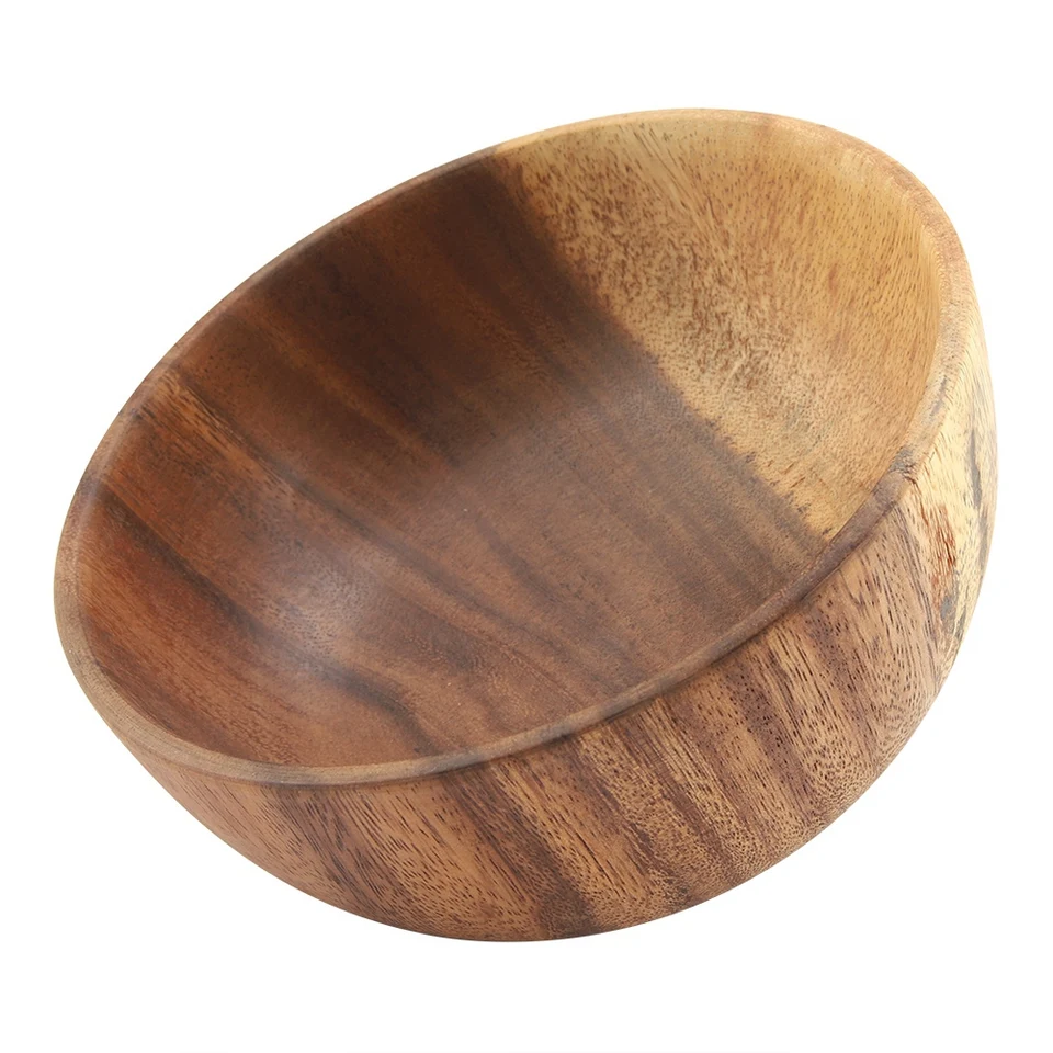 Ciotola Rotonda In Legno Di Acacia, 8x3,5 Cm, Multiuso Per Condimenti, Snack, Zuppe, Stoviglie Giapponesi, Lavabile In Lavastoviglie - 3