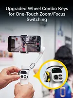 AOCHUAN Smart X2 Handheld Gimbal 3 Axis Stabilizer Built-in 20cm Extension Rod LED Display Phone Holder For iPhone Smartphone - Image 4