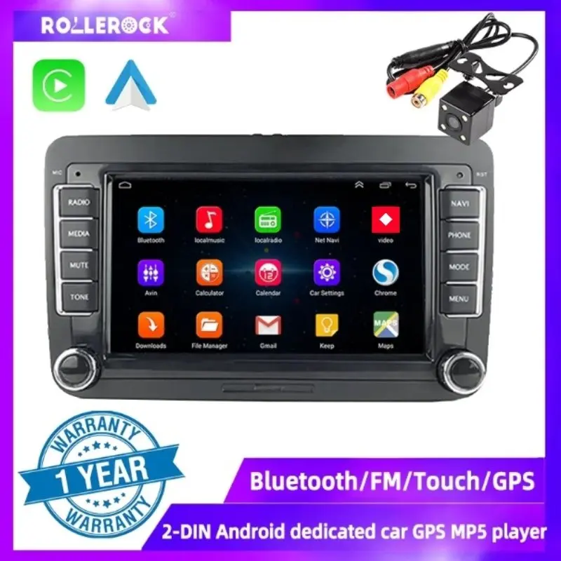 

Автомобильный радиоприемник 2 Din 7 дюймов Android авто GPS навигация WIFI Bluetooth Mirror Link для Bora Golf Polo Volkswagen Passat B6 B7 Touran