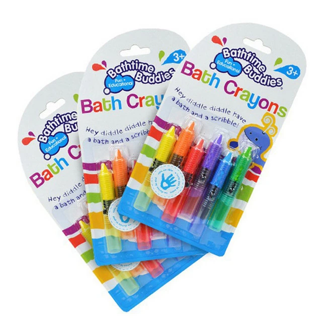 6 Pcs Baby Kids Safety Washable Bath Crayons Bathtime Fun