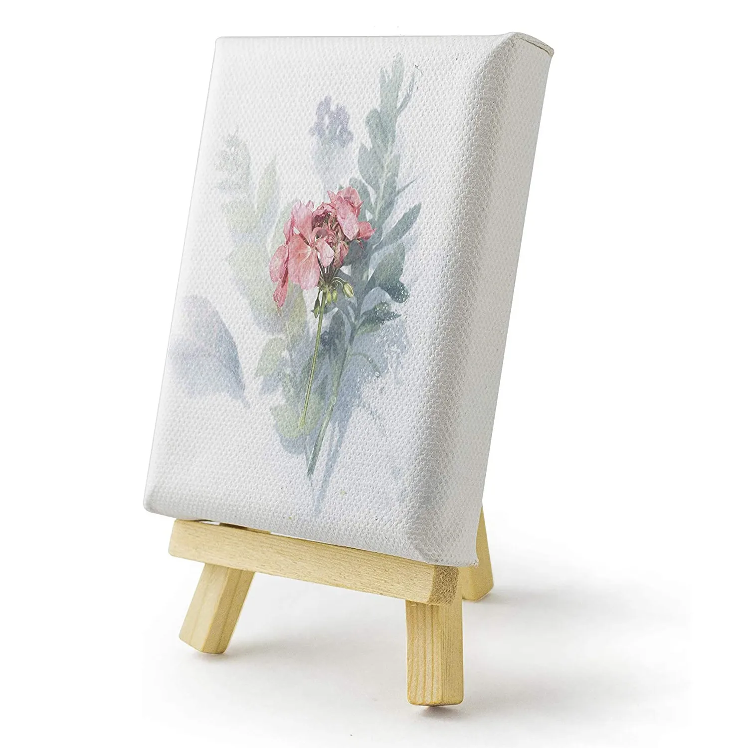 25 Pieces Mini 5 Inch Wooden Easel for Business Cards Display Photos Small Canvases Classroom DIY Arts and Crafts
