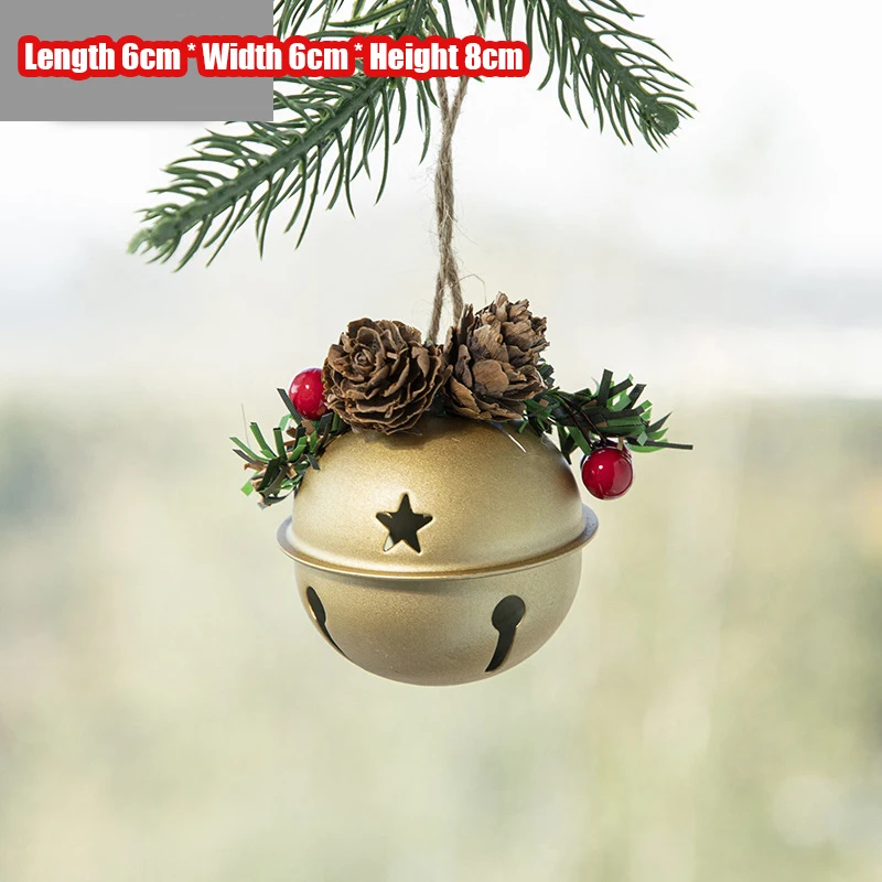 thumbnail image 1 of Colgantes de árbol de Navidad, decoración, campana pequeña, Papá Noel, alce, copo de nieve, lazo, estrella, bolsa de la suerte, colgante, decoración de Año Nuevo para niños, 1 of 5
