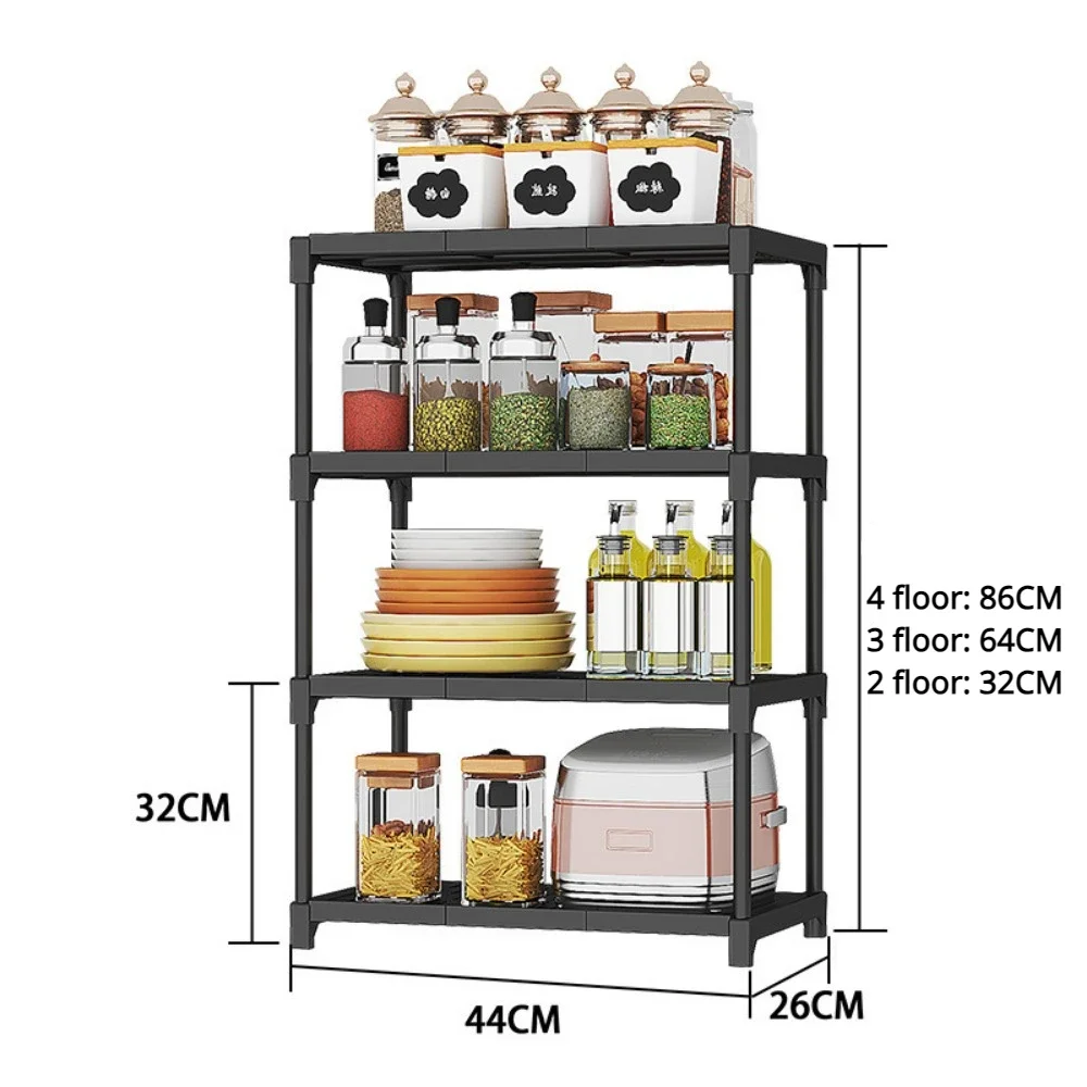 Storage Rack Bathroom Shelf Rack Bathroom Storage Rack Wall Shelf Organizer 4-Tier Storage Rack