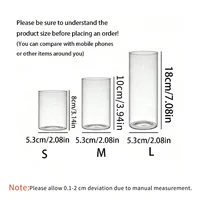 Large capacity Cylinder Wedding Glass Cup Candlestick Straight Tube Glass Vase Dining Table Candle Decoration Art Storage Jar 6