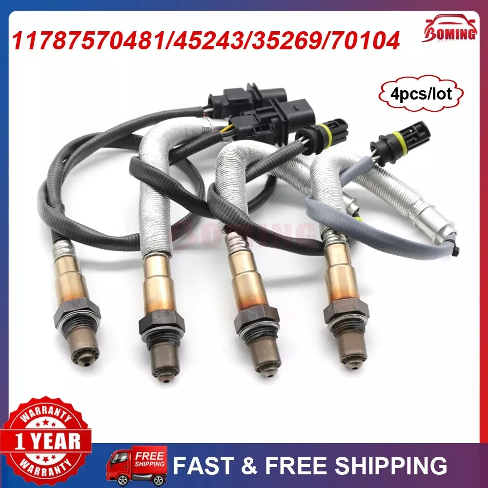 

4PCS Air Fuel Ratio O2 Oxygen Lambda Sensor 11787570481 11787545243 11787535269 11787570104 For BMW 1 3 120i 320i E90 2003-2016