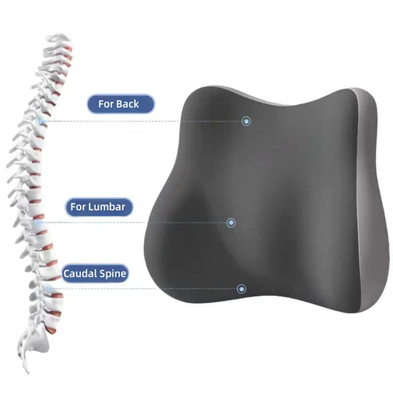 Memory Sponge Waist Pillow Lumbar Orthopedic Pillow Office Chair Backrest Chiropractic Pillows Ergonomic Lumbar Support Pad 5