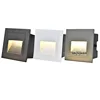 LED Wall Lamp 3W 5W Aluminum Stair light Recessed LED Step Lamp Pathway Wall Corner Lamps AC85-265V Wall Light DC12V 58MM/86MM 5