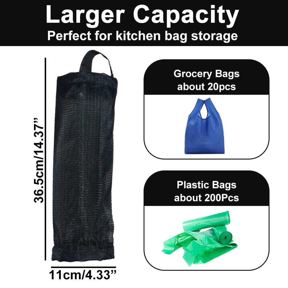 1/2pcs Home Wall Mount Round Grocery Bag Holder Plastic Bag Extractable