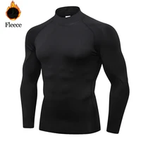 Chemise de Compression pour hommes, vêtements de cyclisme, chemise chaude à bascule, T-Shirt de Compression, vêtements de sport, hiver 1