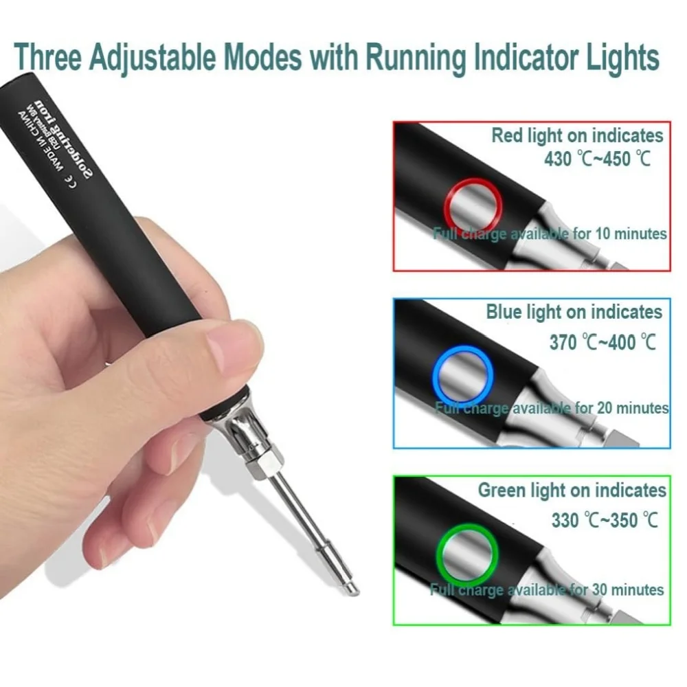 Soldering Iron Wireless Charging Electric USB 5V8W Fast Charging lithium battery Portable Repair Welding Tools