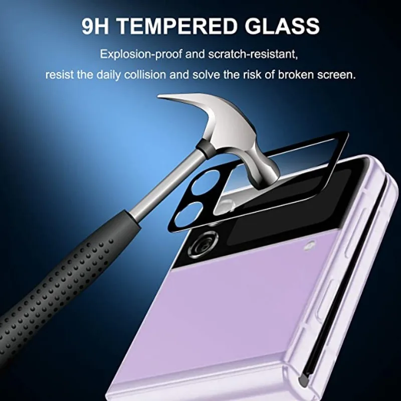 For Samsung Galaxy Z Flip 4/3 Screen Protector 3D Curved Camera Lens Cover Anti-scratch Tempered Glass Film for Galaxy Z Flip 4