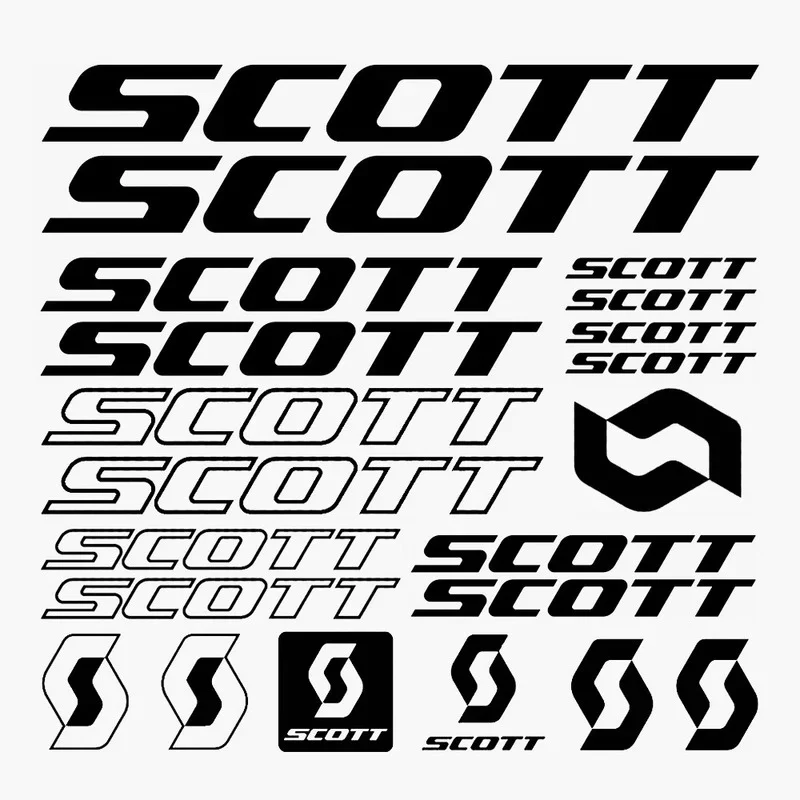 Car Sticker Suitable for Scott Bicycle Frame Mtb Bmx Road Racing Sticker Vinyl Hollow Graphic Body Decal  Graphic Set