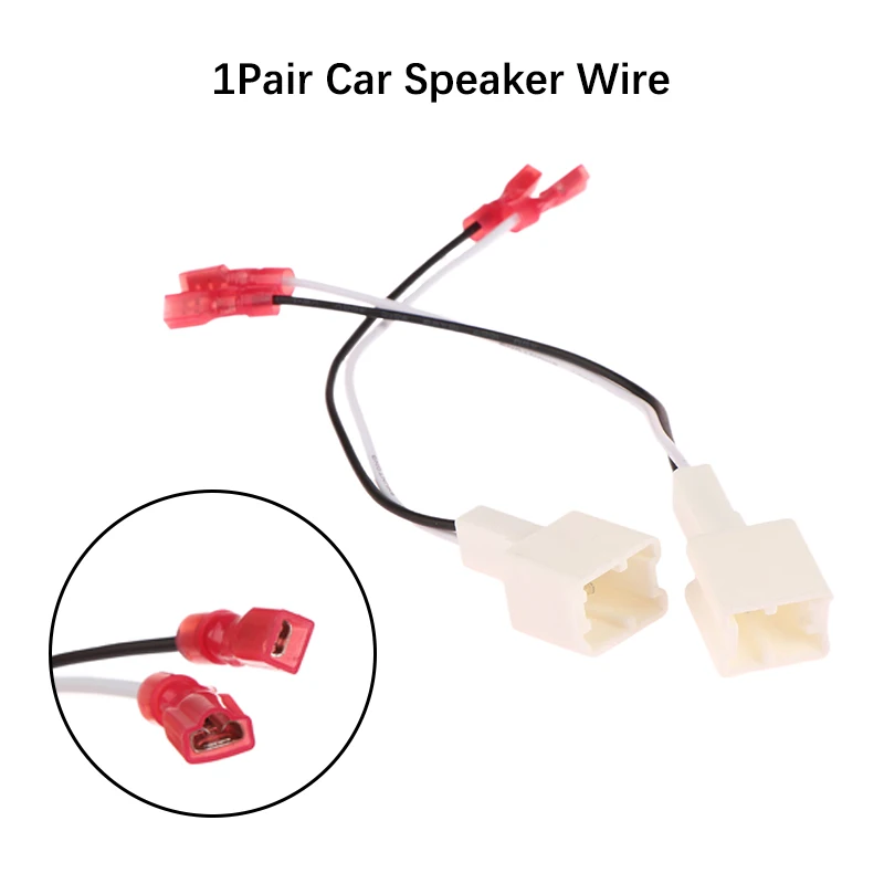 1Pair Car Tweeter Dash Front Speaker Wire Harness Adapter Cable Connector For Nissan Renault Series Speaker