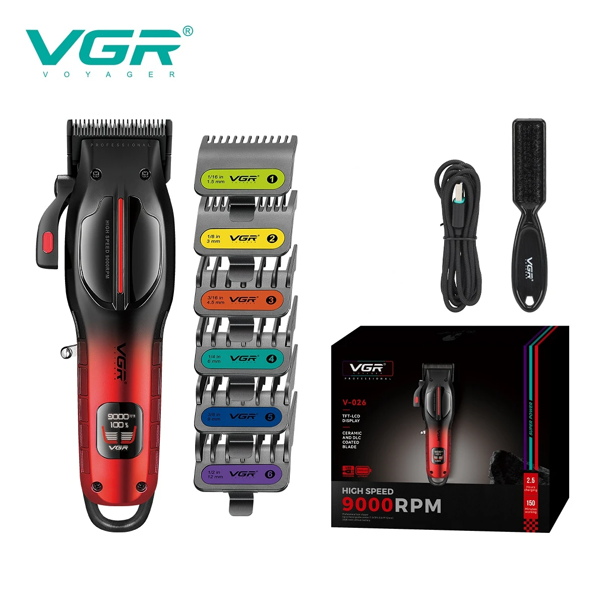 VGR ماكينات قص الشعر مُحسّنة احترافية ماكينة قص شع...
