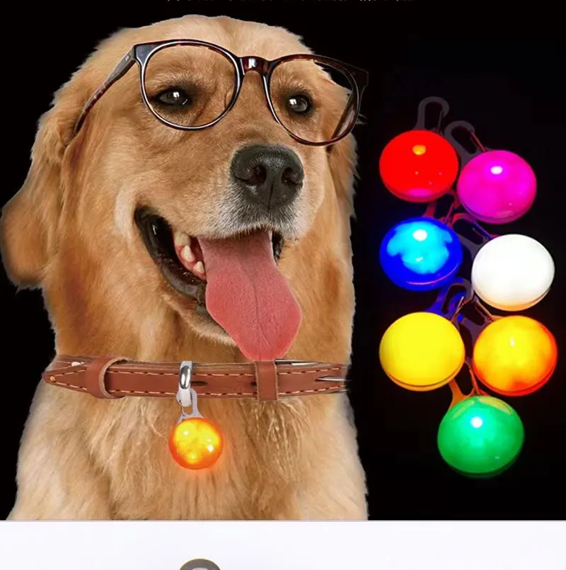 Description Picture 3 of itemLED Glowing Pendant Flashlight Dog Cat Collar Pet Leads Accessories Bright Night Safety Decoration LED Luminous Glowing Pendant