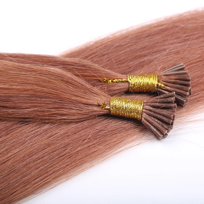 Remy I Tip Human Hair Extensions Mongolian Pre Bonded Hair 14-30inch Straight Keratin Tip Fusion Human Hiar EXtensions