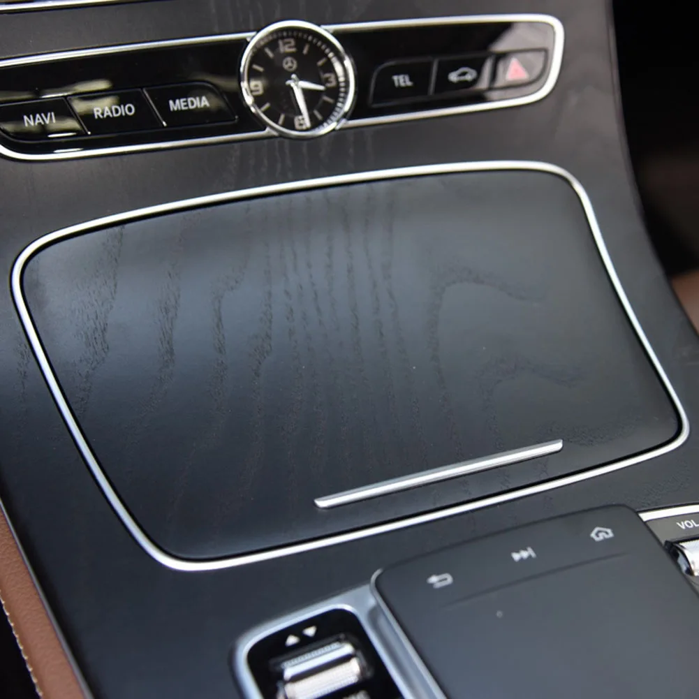 Car Center Console Ashtray Cup Holder Strip Trim Chrome Frame For Mercedes Benz E Class W213 2015-2020 Cup Holder Ashtray Trim