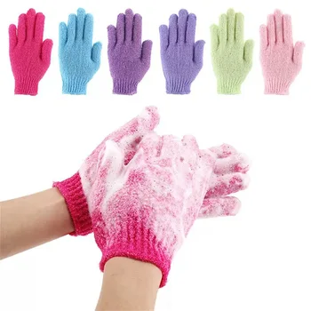 2pcs/6pcs/12pcs Reversible Exfoliating Shower Gloves, Body Scrub Gloves, ,Cleansing Tools Bath Towel Bath Products Back Scrub 1